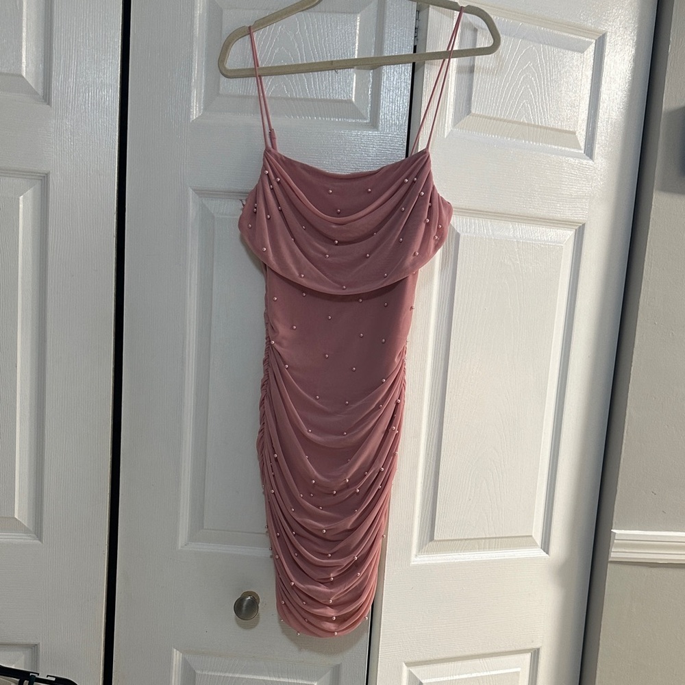 Windsor Pink Draped Mini Dress